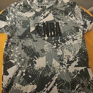 NBA Camo Graphic Men's Tee - Black and White